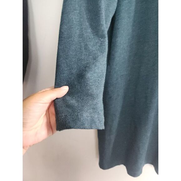 NWT Pure Jill by J.Jill Blue Cowl Neck Cotton A-Line Knit Dress size Large Pet. - Picture 8 of 12